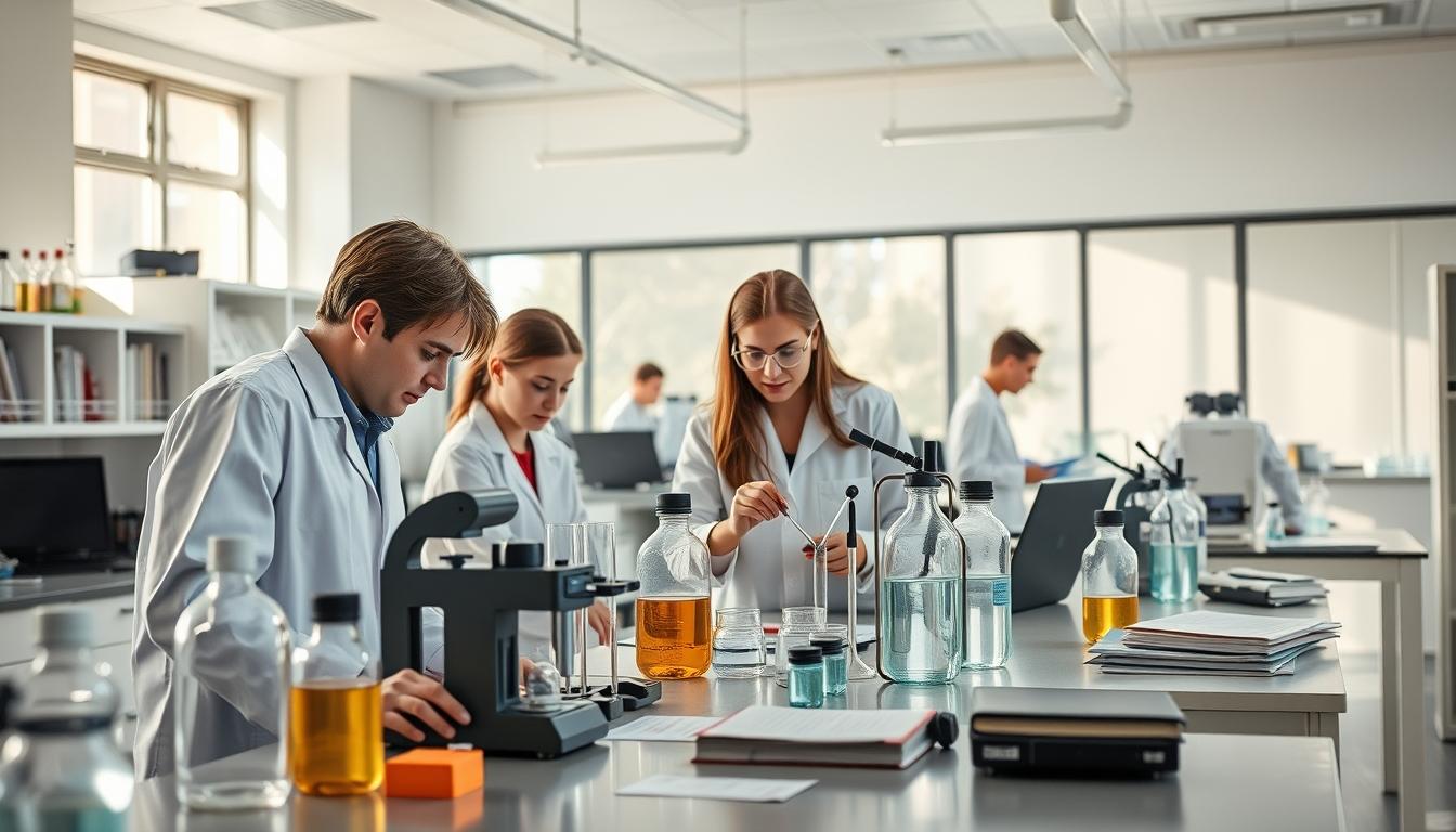 Students collaborating in study space